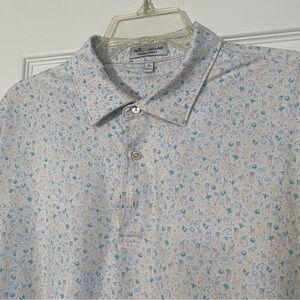 Peter Millar Multicolor Patterned Casual Golf Polo Shirt *Read description